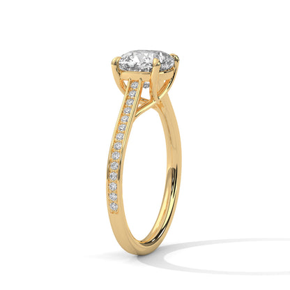 Xalora Bliss 1.5 CT Cushion-Cut Lab Grown Diamond Pave Ring | 1.62 CTW