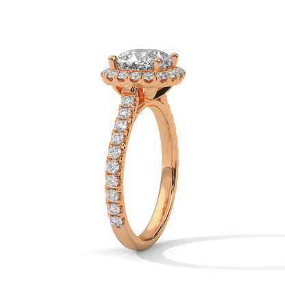 Regal Spark 1.5CT Cushion Lab-Grown Diamond Engagement Ring | 2.11 CTW