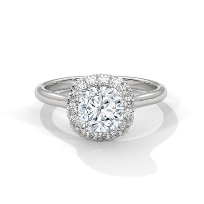 Celeste 2.27 CTW Cushion Cut Diamond Halo Ring | 14K & 18K Gold