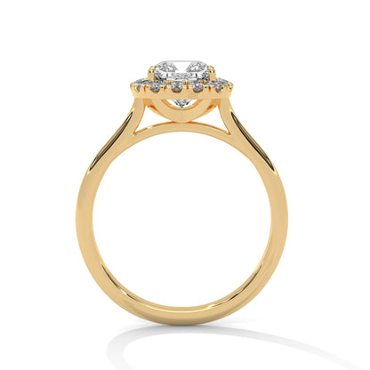Celeste 2.27 CTW Cushion Cut Diamond Halo Ring | 14K & 18K Gold