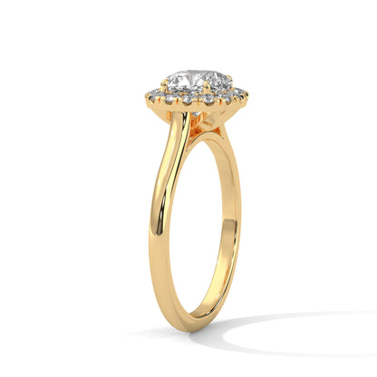 Celeste 2.27 CTW Cushion Cut Diamond Halo Ring | 14K & 18K Gold