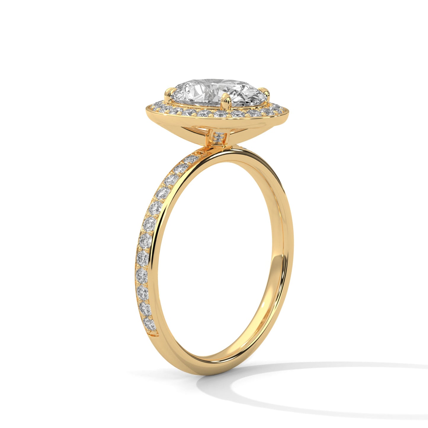 Amora 3ct Oval Lab-Grown Diamond Halo Engagement Ring | 3.52 CTW