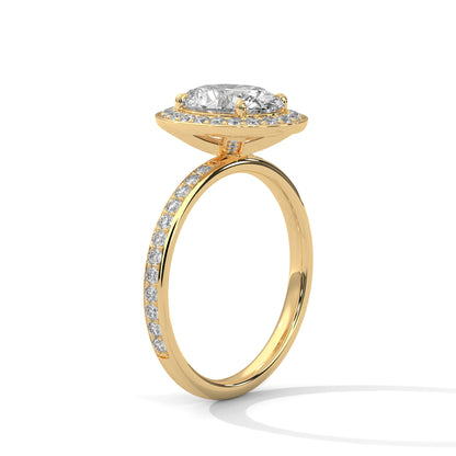 Amora 3ct Oval Lab-Grown Diamond Halo Engagement Ring | 3.52 CTW