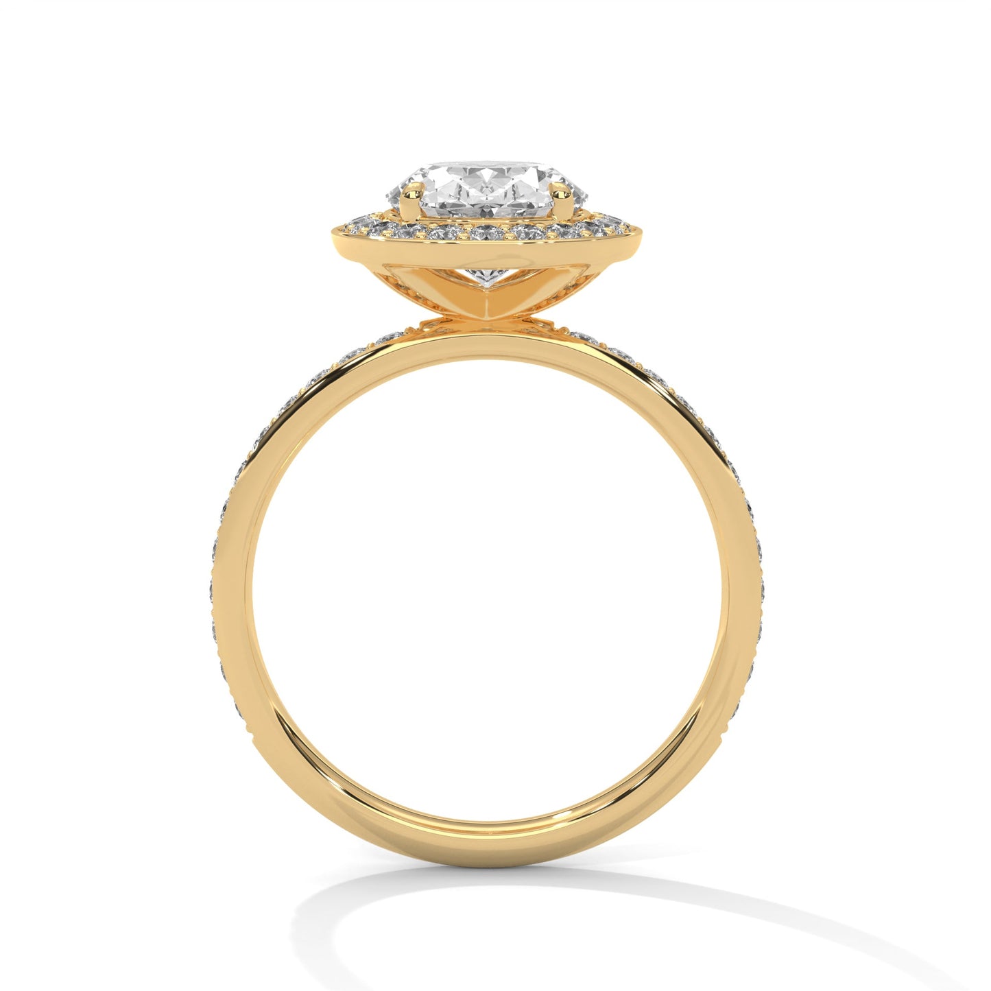 Elysian 2.52 CTW Oval Diamond Halo Engagement Ring | 14K & 18K Gold