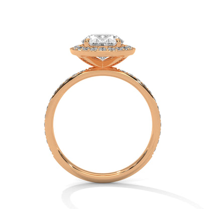 Amora 3ct Oval Lab-Grown Diamond Halo Engagement Ring | 3.52 CTW