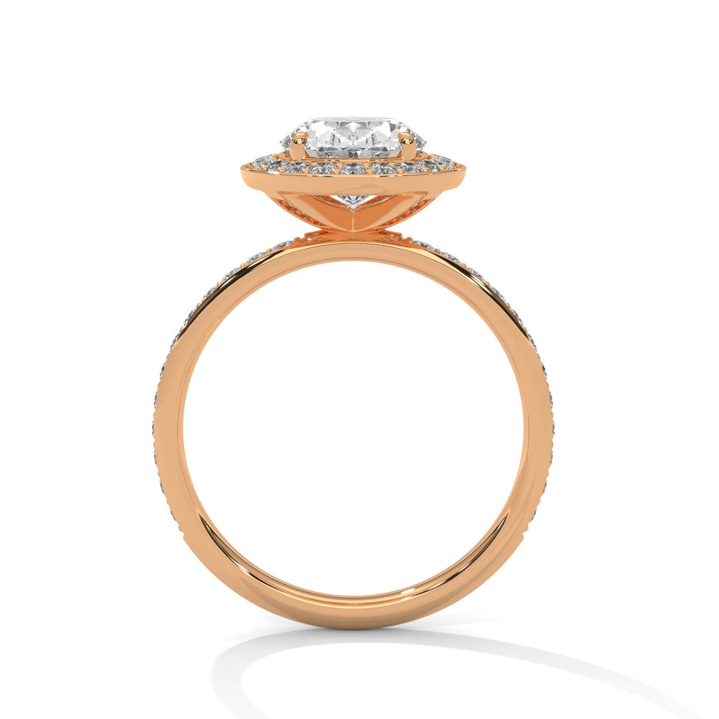 Elysian 2.52 CTW Oval Diamond Halo Engagement Ring | 14K & 18K Gold