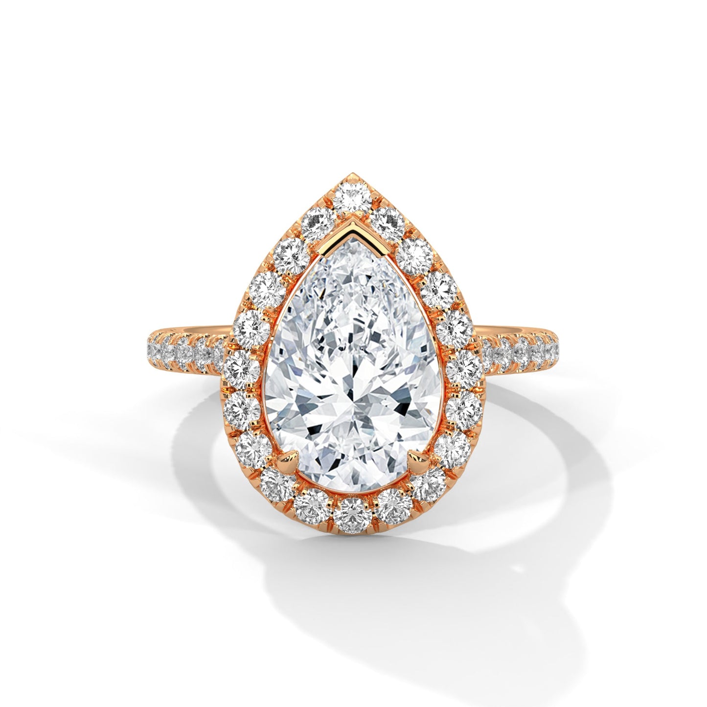 Teardrop 3CT Pear Lab-Grown Diamond Engagement Ring | 3.73 CTW