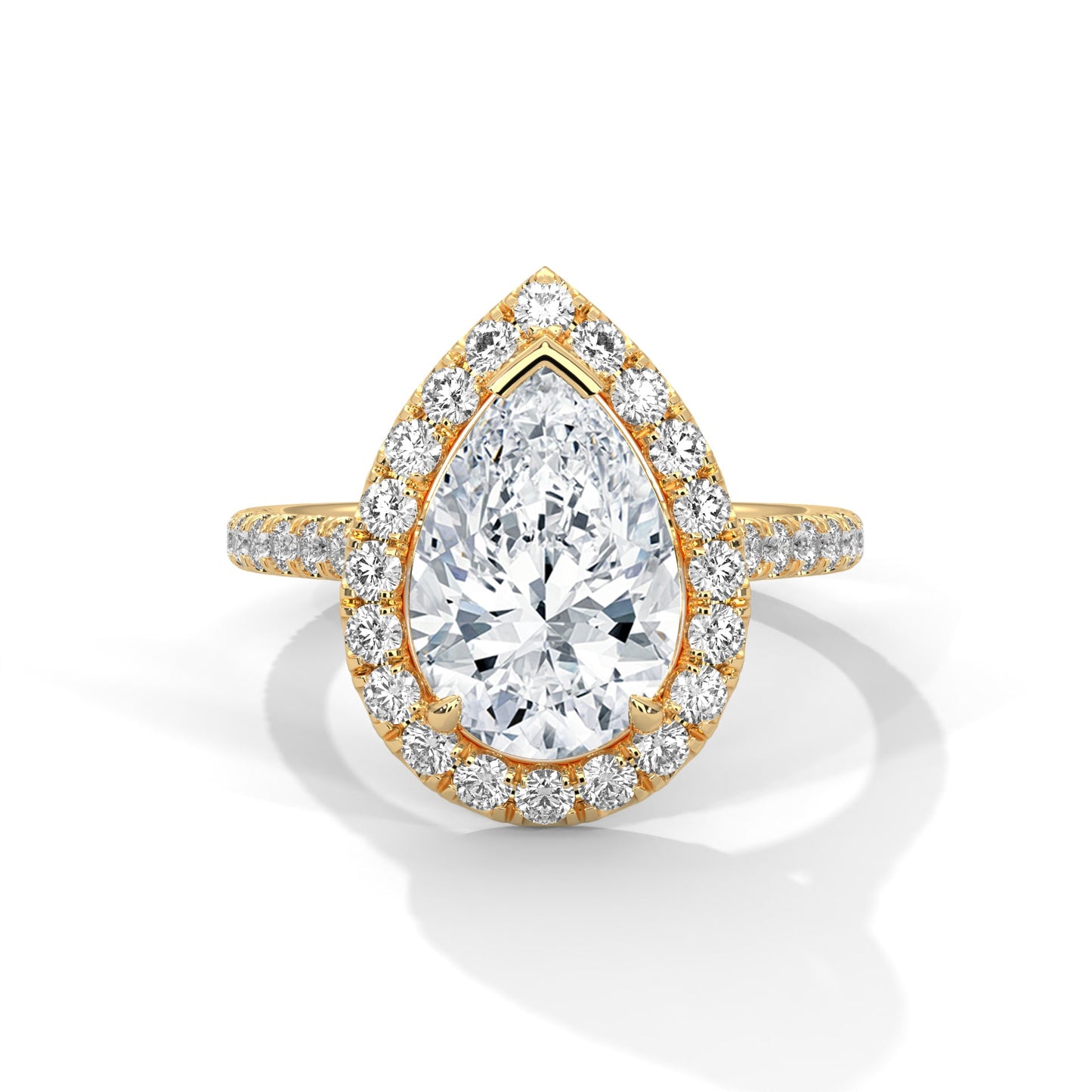 Teardrop 3CT Pear Lab-Grown Diamond Engagement Ring | 3.73 CTW