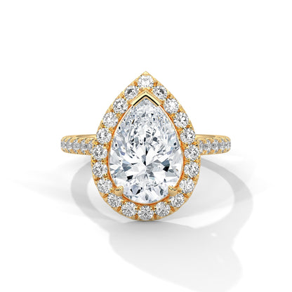 Teardrop 3CT Pear Lab-Grown Diamond Engagement Ring | 3.73 CTW