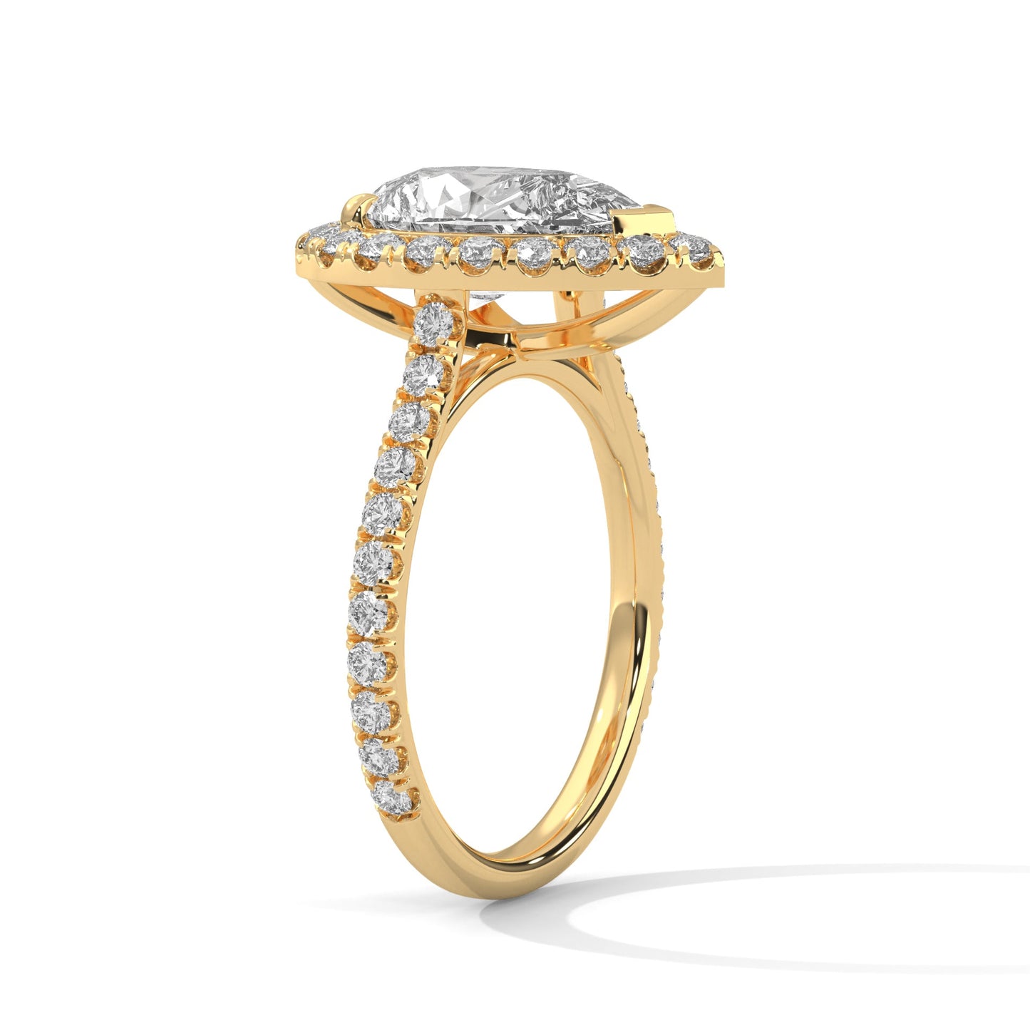 Teardrop 3CT Pear Lab-Grown Diamond Engagement Ring | 3.73 CTW