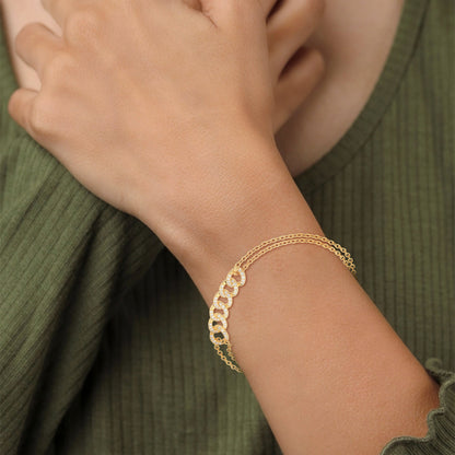 CelestiLink Round-Cut Lab-Grown Diamond Chain Bracelet | 0.30 CTW