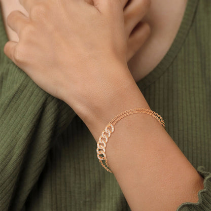 CelestiLink Round-Cut Lab-Grown Diamond Chain Bracelet | 0.30 CTW