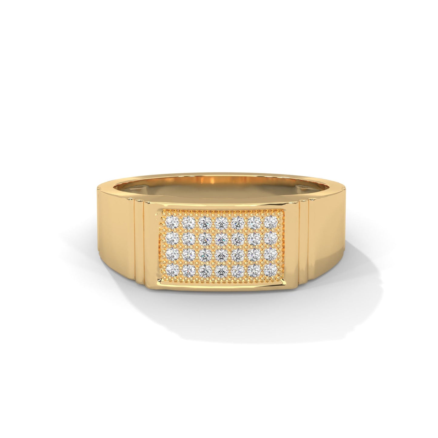 Regal 0.28 CTW Round Lab-Grown Diamond Sleek Men's Ring