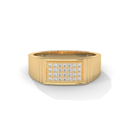 Regal 0.28 CTW Round Lab-Grown Diamond Sleek Men's Ring
