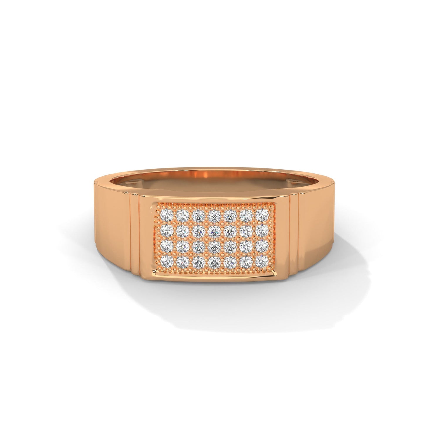 Regal 0.28 CTW Round Lab-Grown Diamond Sleek Men's Ring