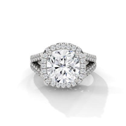 Aurora 6.49 CTW Cushion & Round Lab-Grown Diamond Ring