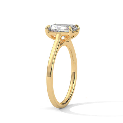 Regal Radiance 3CT Emerald Lab-Grown Diamond Engagement Ring | E-VS1