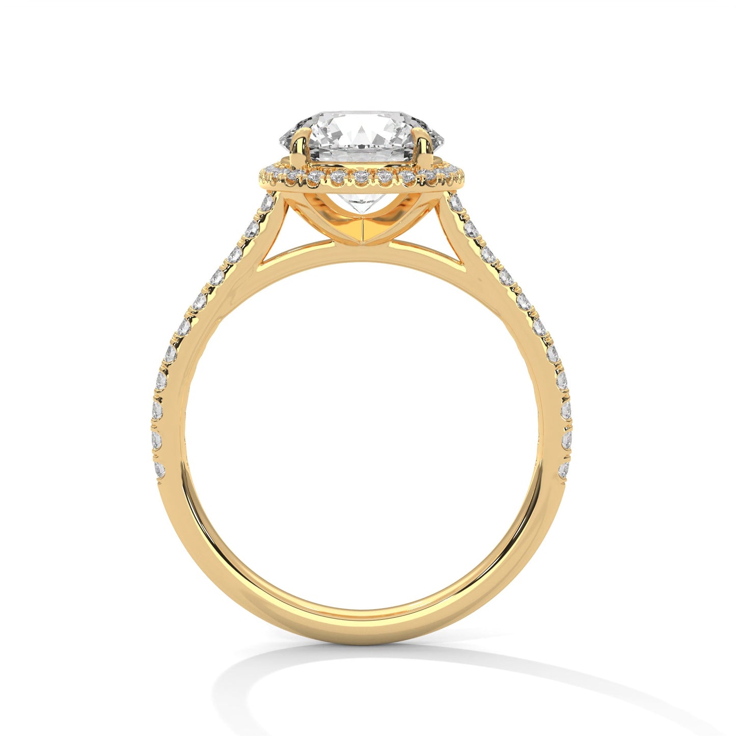 Radiance Halo 2.36 CTW Cushion-Cut Diamond Engagement Ring | F-VS1
