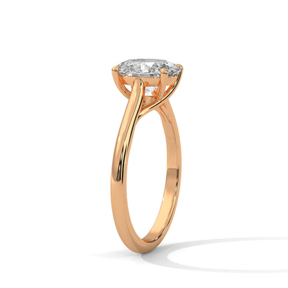 Endless Grace 1.5 CT Oval-Cut Lab Grown Diamond Solitaire Ring