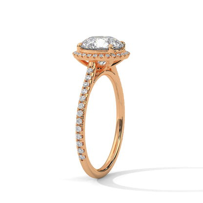 Luminous Halo 2.34 CTW Round-Cut Diamond Engagement Ring | E VVS1