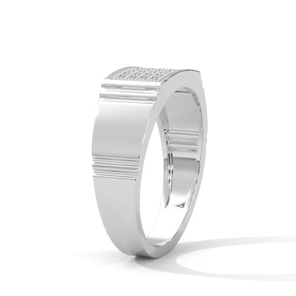 Regal 0.28 CTW Round Lab-Grown Diamond Sleek Men's Ring