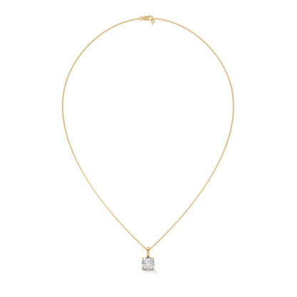 Round-Cut Diamond Pendant Necklace 2.00ct E-VS1 | 14K Gold | 16”&18” Chain