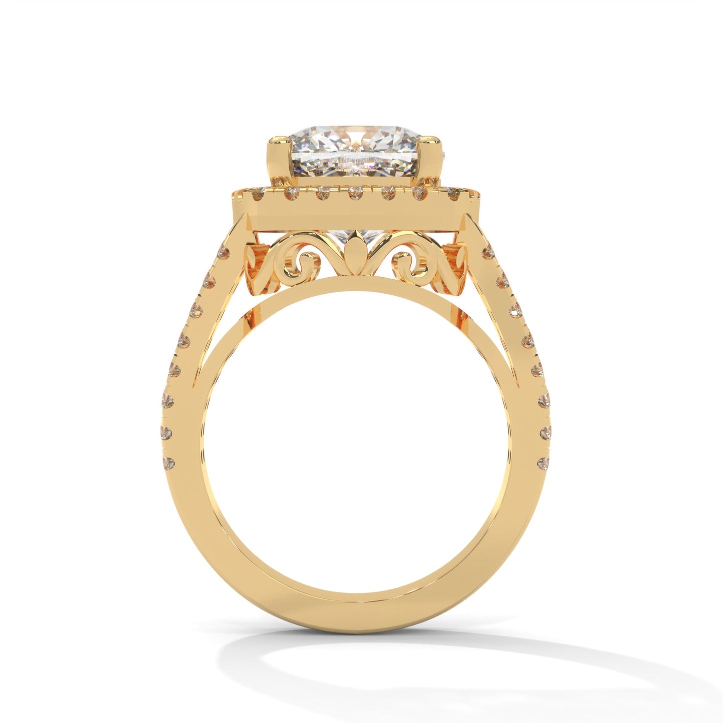Aurora 6.49 CTW Cushion & Round Lab-Grown Diamond Ring