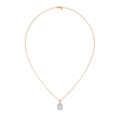 Round-Cut Diamond Pendant Necklace 2.00ct E-VS1 | 14K Gold | 16”&18” Chain