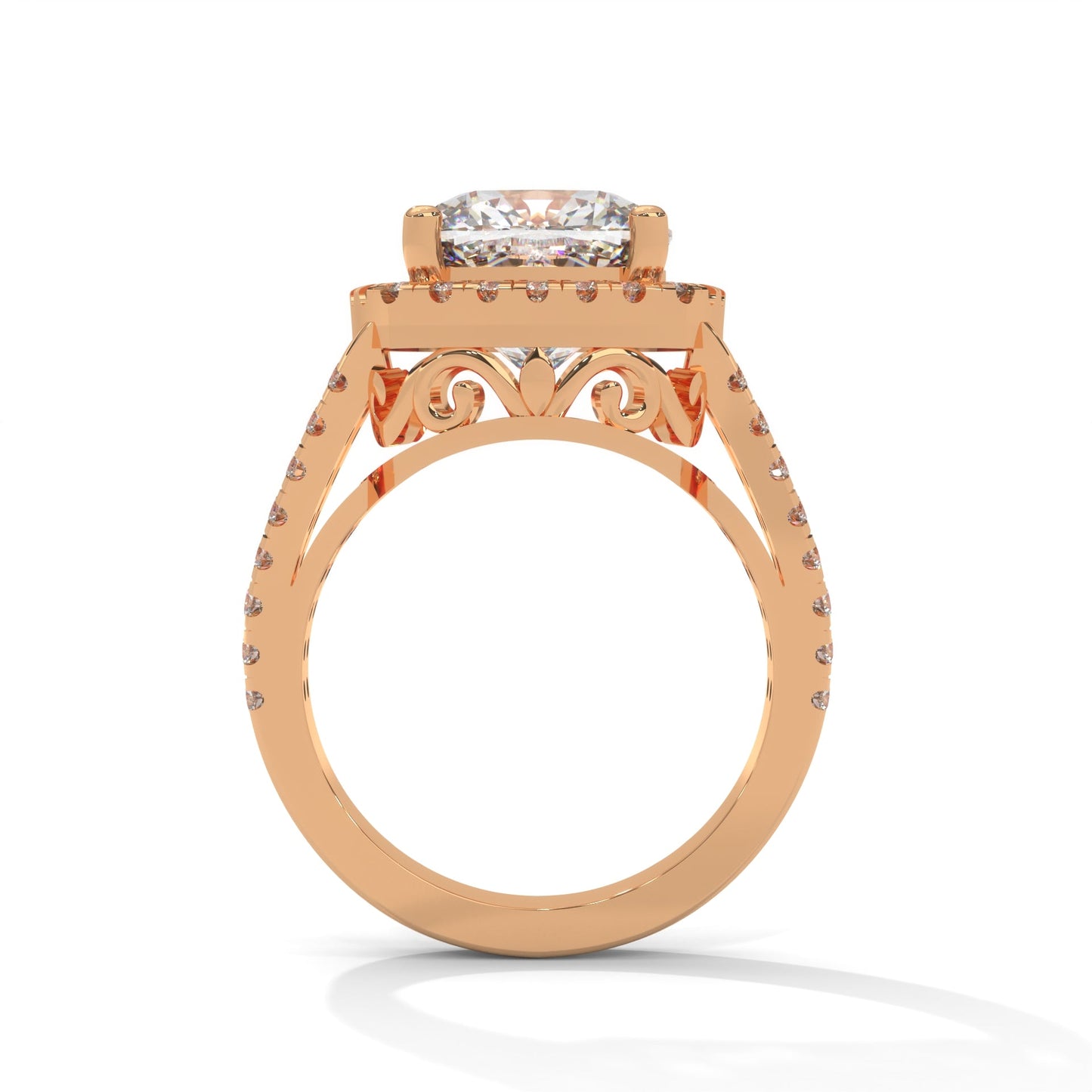 Aurora 6.49 CTW Cushion & Round Lab-Grown Diamond Ring