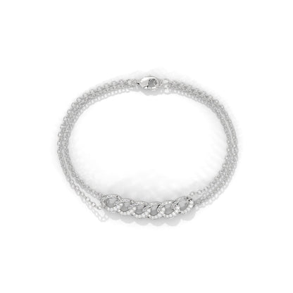 CelestiLink Round-Cut Lab-Grown Diamond Chain Bracelet | 0.30 CTW