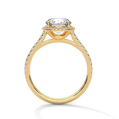 Velora Bloom 3 CT Cushion-Cut Lab Grown Diamond Halo Ring | 3.36 CTW