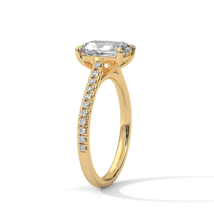 Regal Essence 3CT Emerald Lab-Grown Diamond Engagement Ring | 3.22 CTW