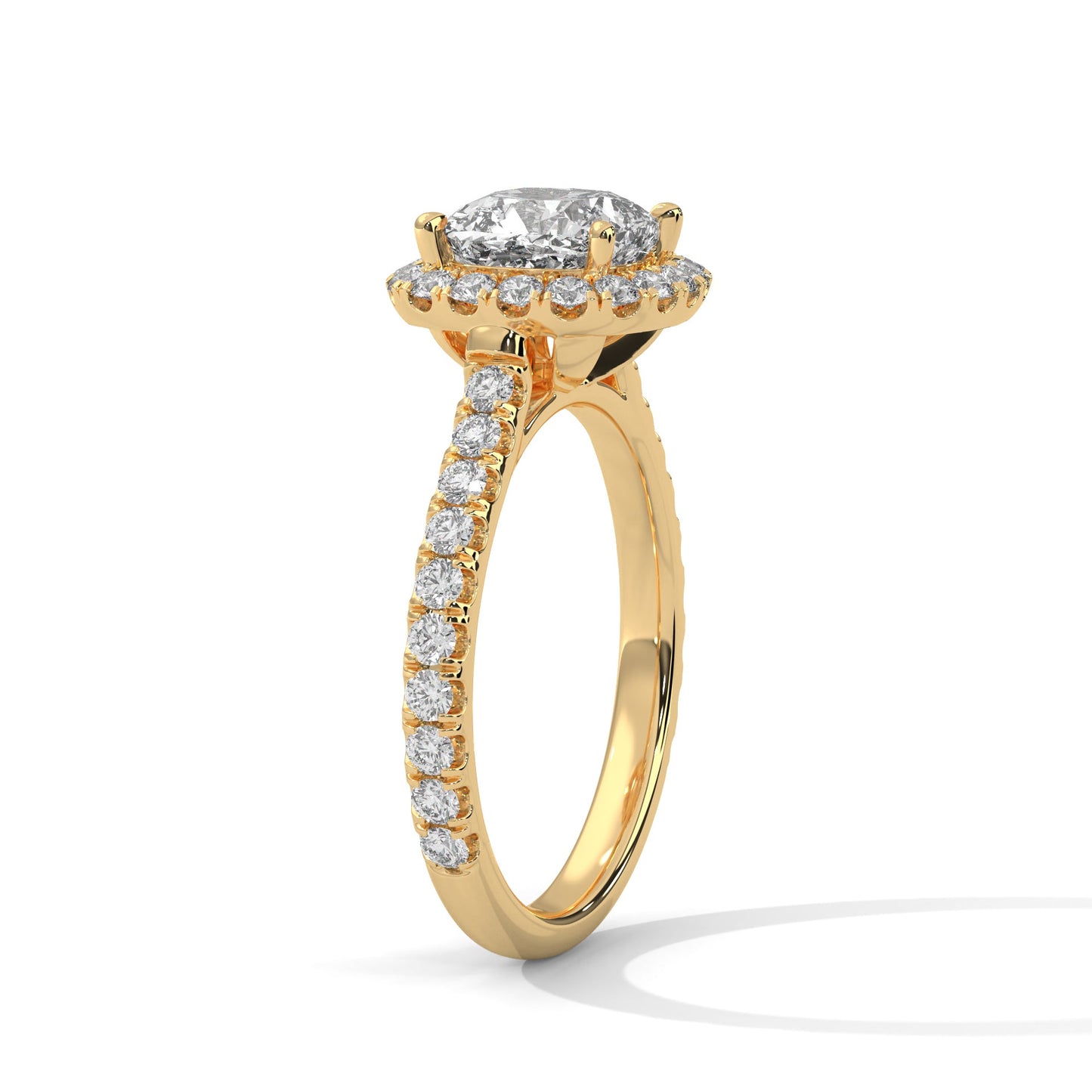 Regal Spark 1.5CT Cushion Lab-Grown Diamond Engagement Ring | 2.11 CTW