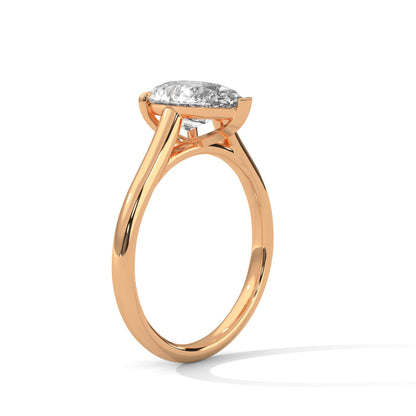 Celestia Pear 2 CT Diamond Solitaire Engagement Ring | 14K & 18K Gold