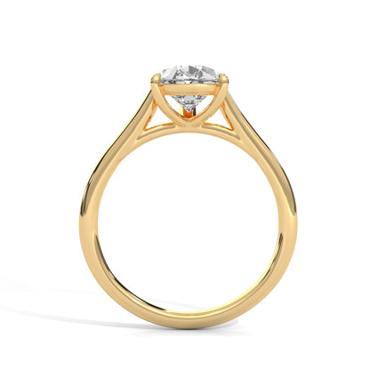 Pave 3ct Pear Lab-Grown Diamond Engagement Ring | E VS1