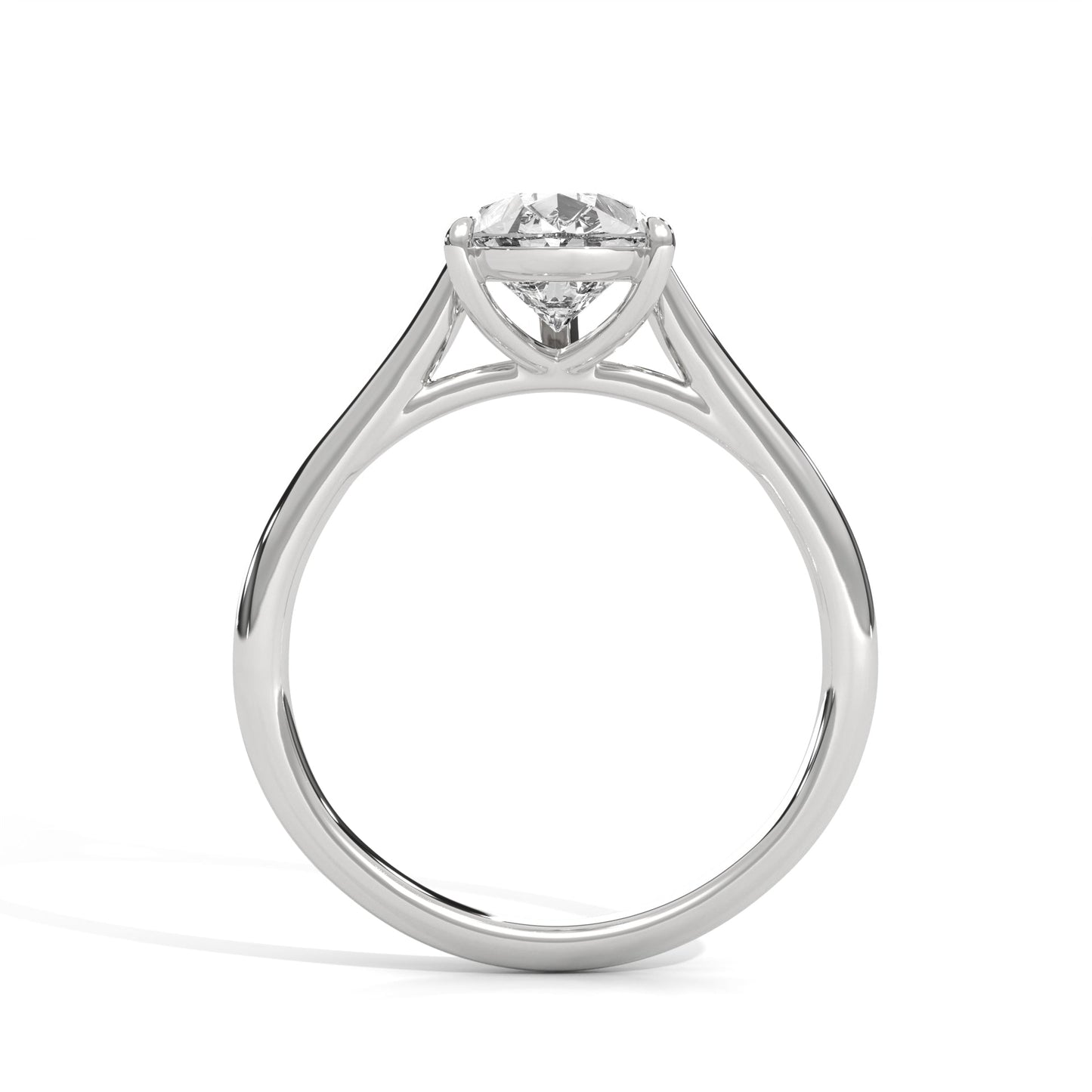 Pave 3ct Pear Lab-Grown Diamond Engagement Ring | E VS1