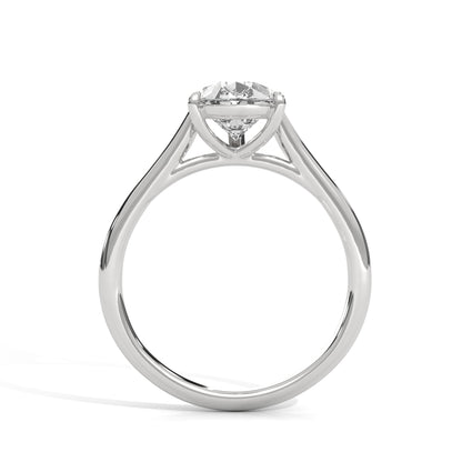 Pave 3ct Pear Lab-Grown Diamond Engagement Ring | E VS1