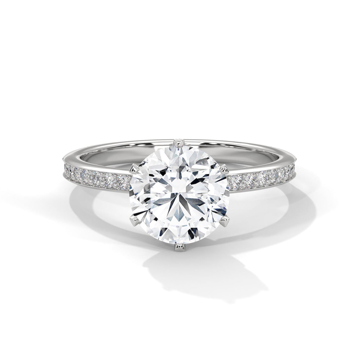 Fiona 3ct Round Lab-Grown Diamond Solitaire Engagement Ring | 3.24 CTW