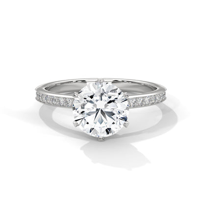 Fiona 3ct Round Lab-Grown Diamond Solitaire Engagement Ring | 3.24 CTW