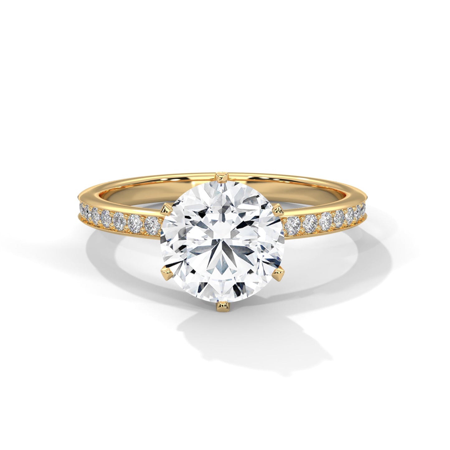 Felicity 1.5ct Round Lab-Grown Diamond Pave Engagement Ring | 1.74 CTW