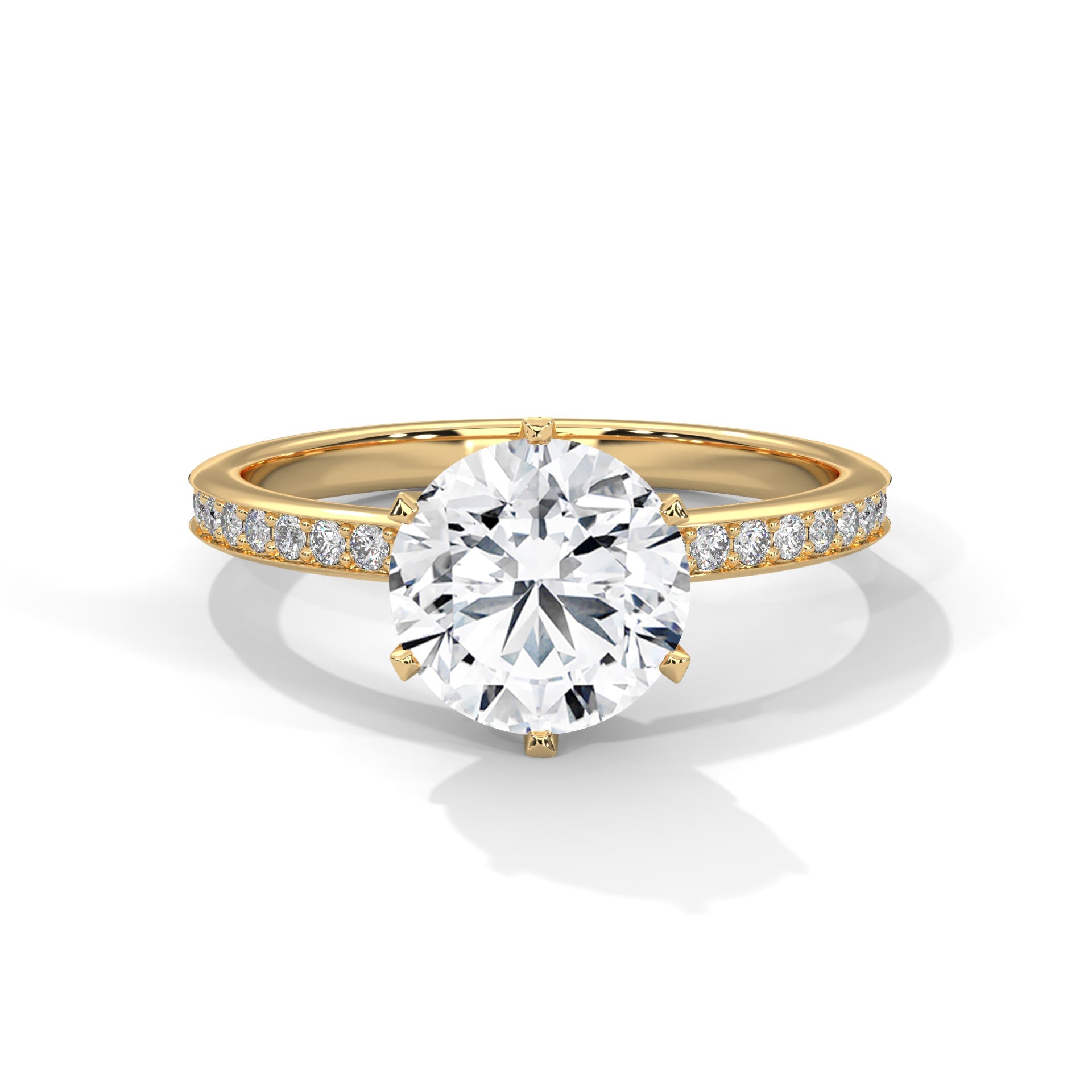 Felicity 1.5ct Round Lab-Grown Diamond Pave Engagement Ring | 1.74 CTW
