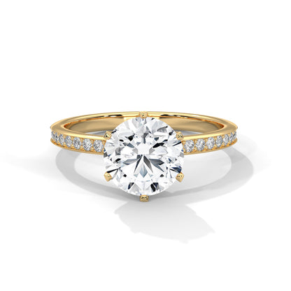 Fiona 3ct Round Lab-Grown Diamond Solitaire Engagement Ring | 3.24 CTW