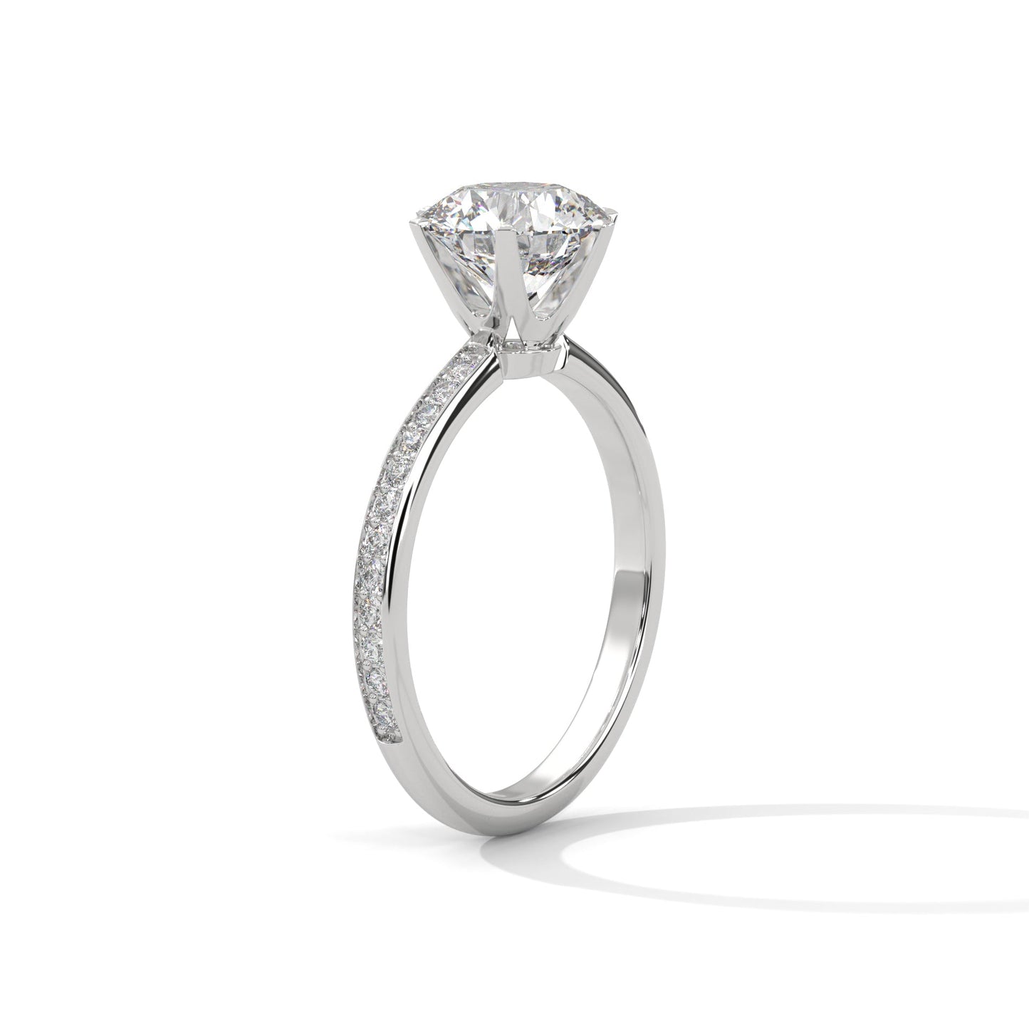 Fiona 3ct Round Lab-Grown Diamond Solitaire Engagement Ring | 3.24 CTW