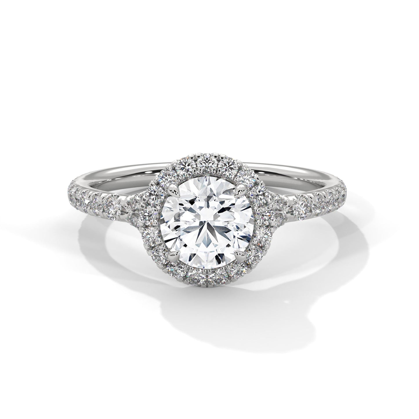 Radiant Bloom 2.0ct Round Lab Diamond Halo Engagement Ring | 2.44 CTW