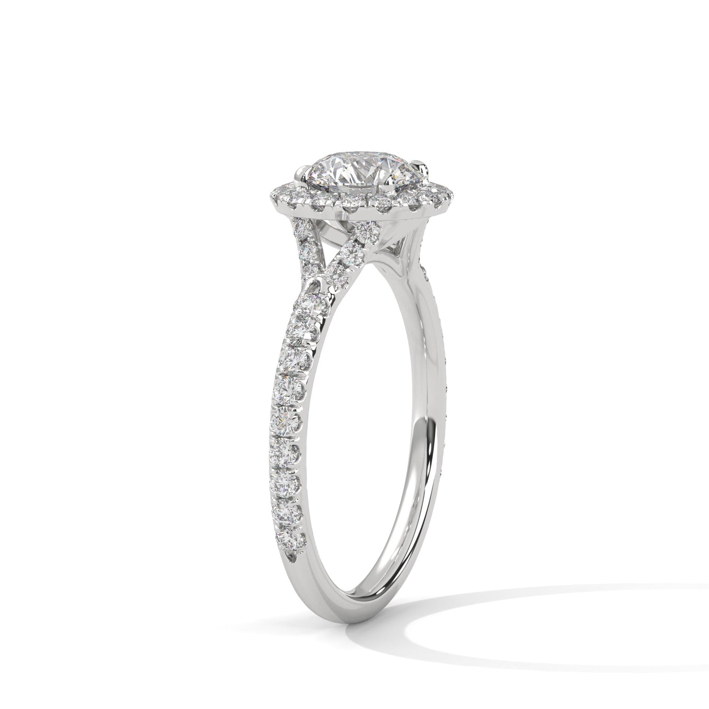 Radiant Bloom 2.0ct Round Lab Diamond Halo Engagement Ring | 2.44 CTW