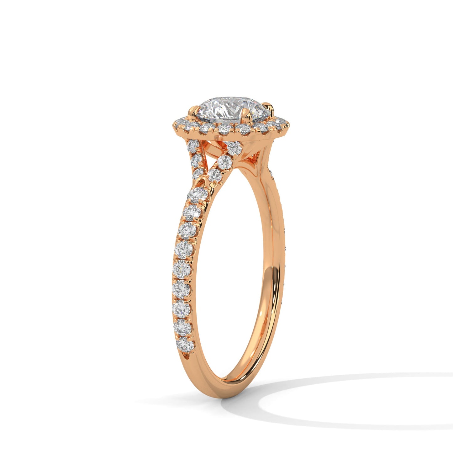 Radiant Bloom 2.0ct Round Lab Diamond Halo Engagement Ring | 2.44 CTW