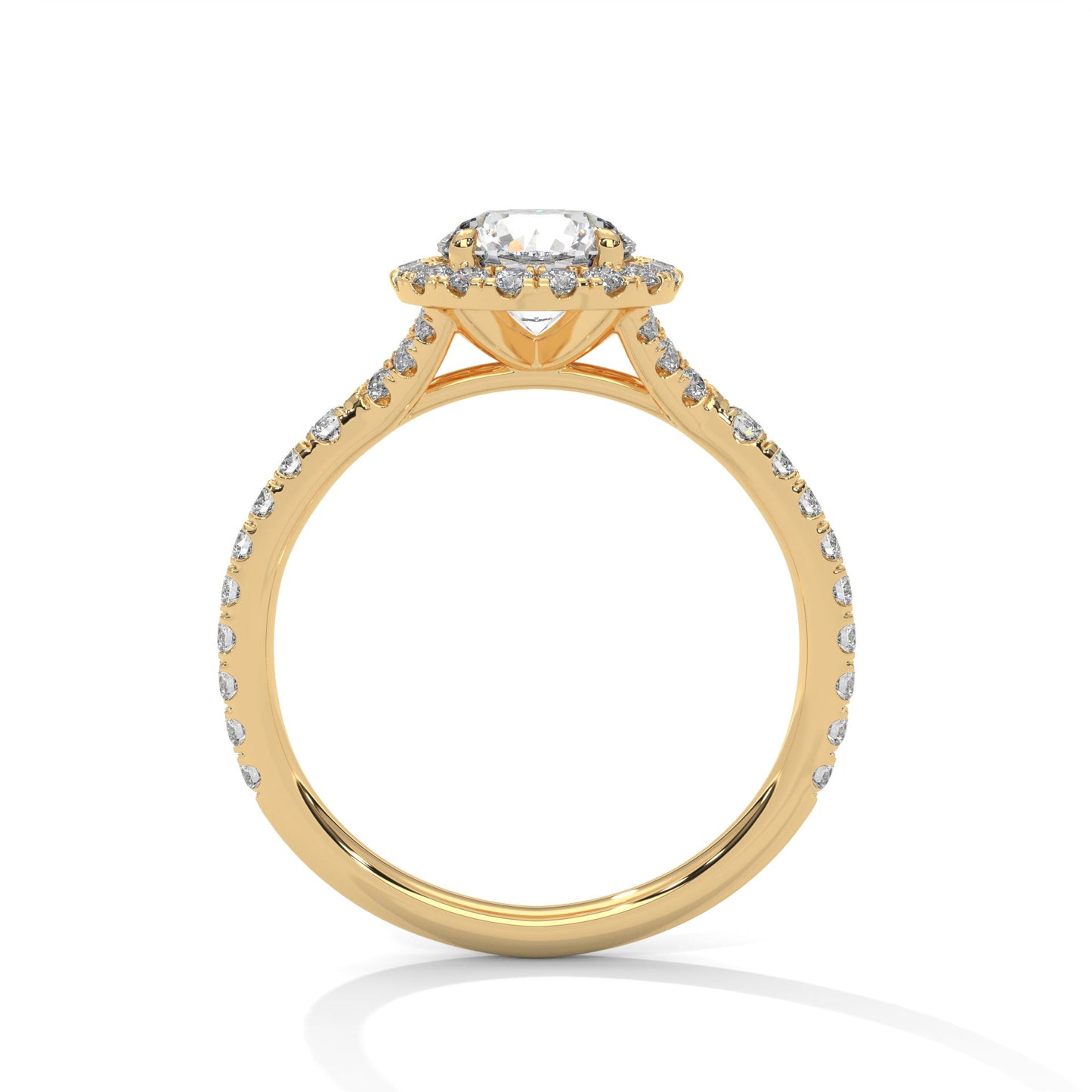 Radiant Bloom 2.0ct Round Lab Diamond Halo Engagement Ring | 2.44 CTW