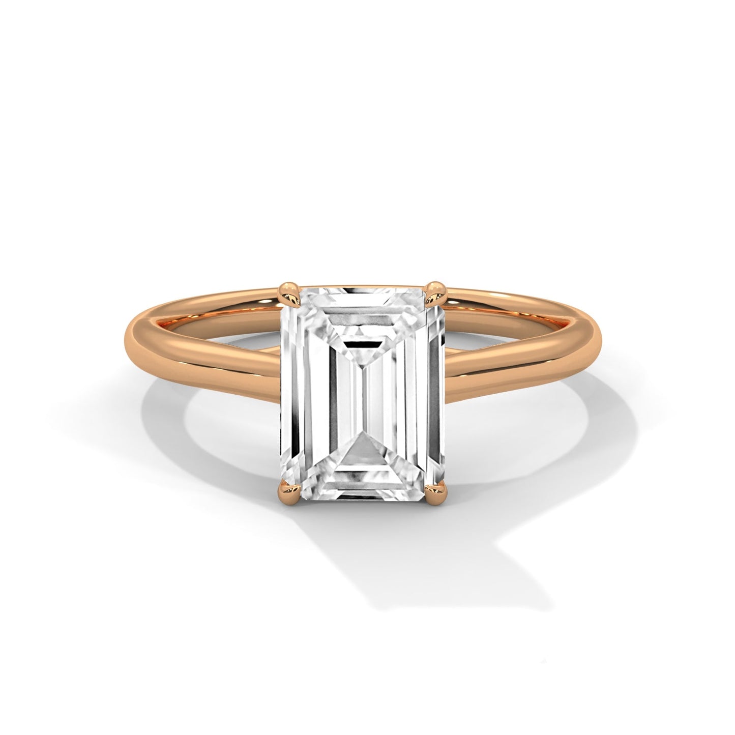 Pave 3ct Emerald Lab-Grown Diamond Engagement Ring | E VS1