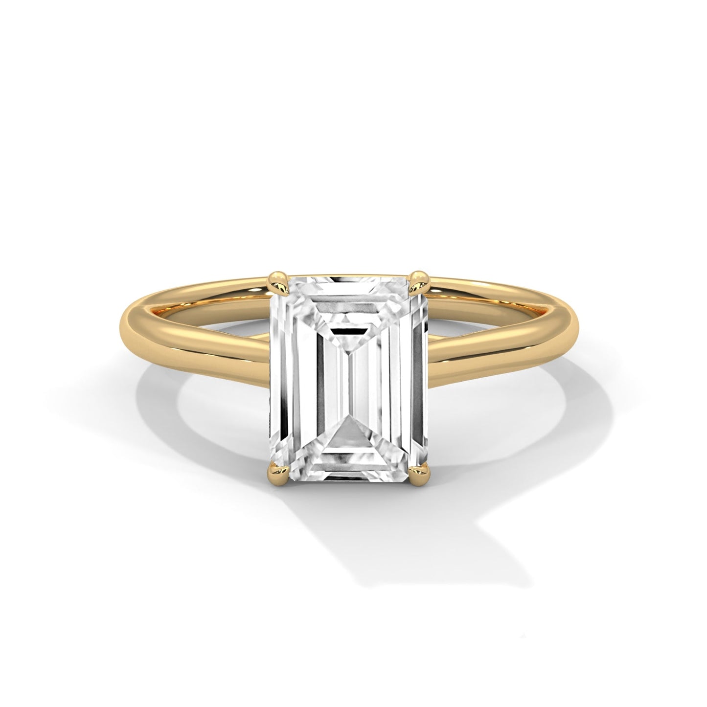 Pave 1.5ct Emerald Lab-Grown Diamond Engagement Ring | E VS1
