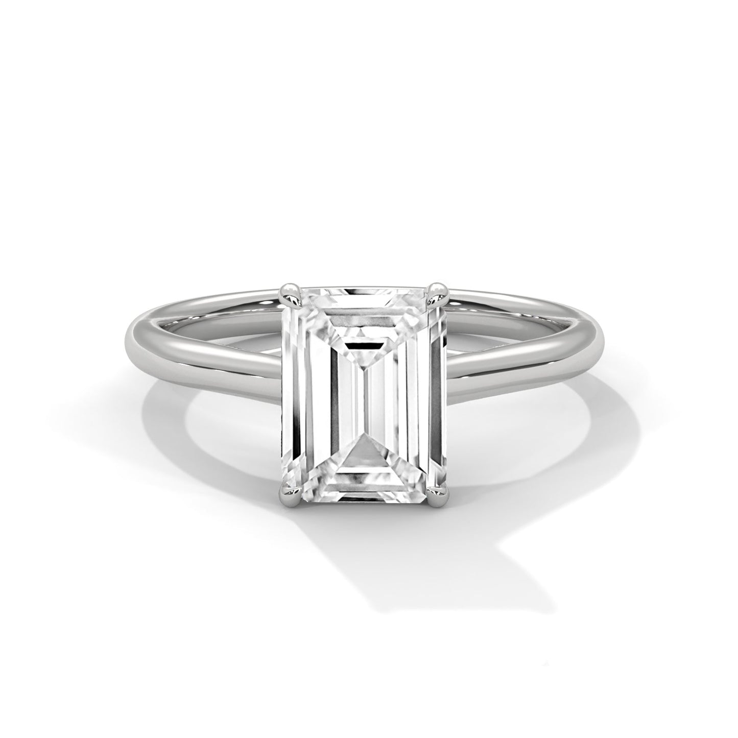 Pave 3ct Emerald Lab-Grown Diamond Engagement Ring | E VS1